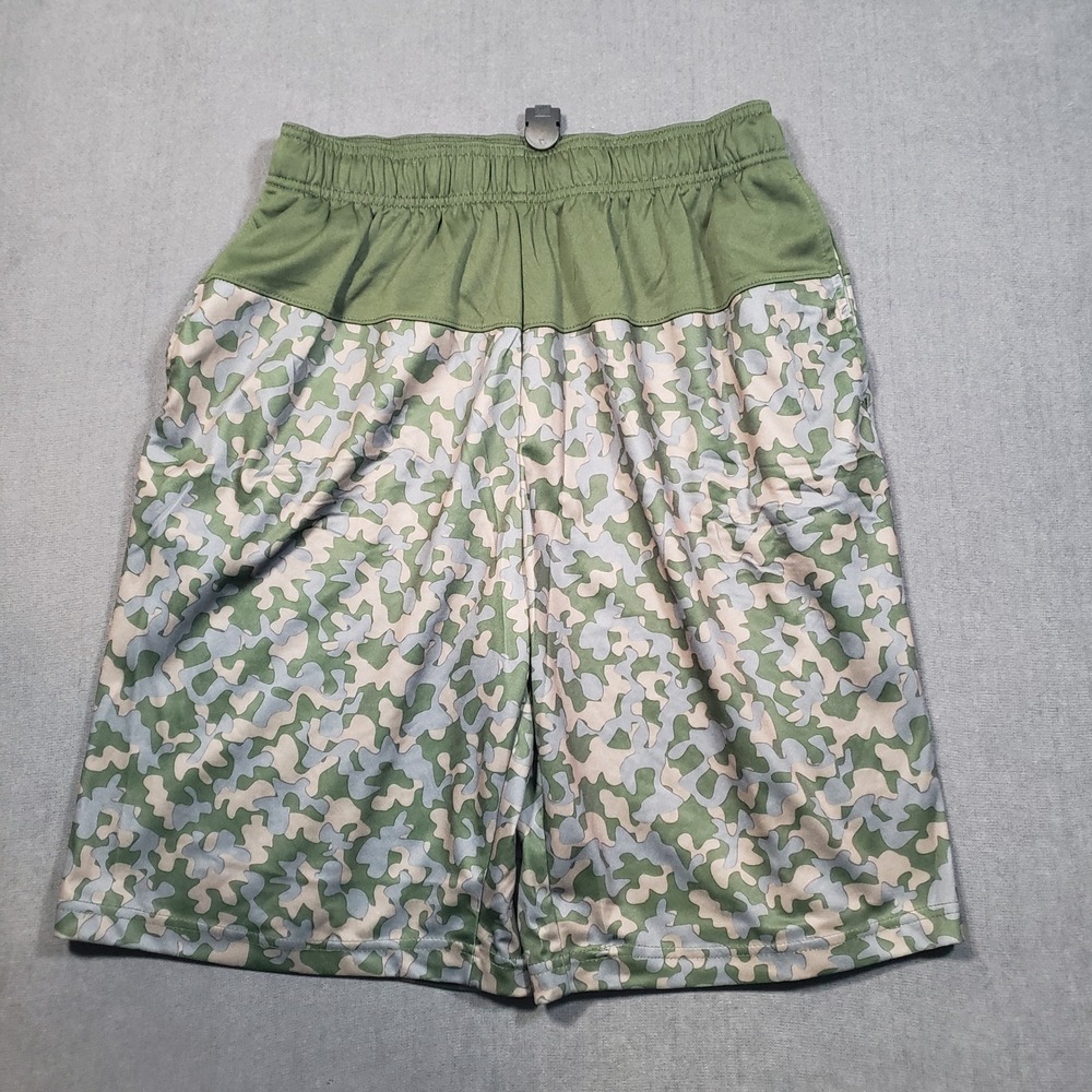 Zone‎ Pro Athletic Shorts Mens Large Green Camo Basketball Drawstring Pockets